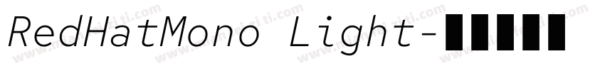 RedHatMono Light字体转换